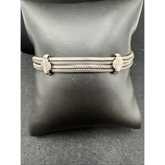 Vintage Sterling Silver Rajasthan India Wheat Link Bracelet 7" Pin Clasp 24.6g - Picture 3 of 16